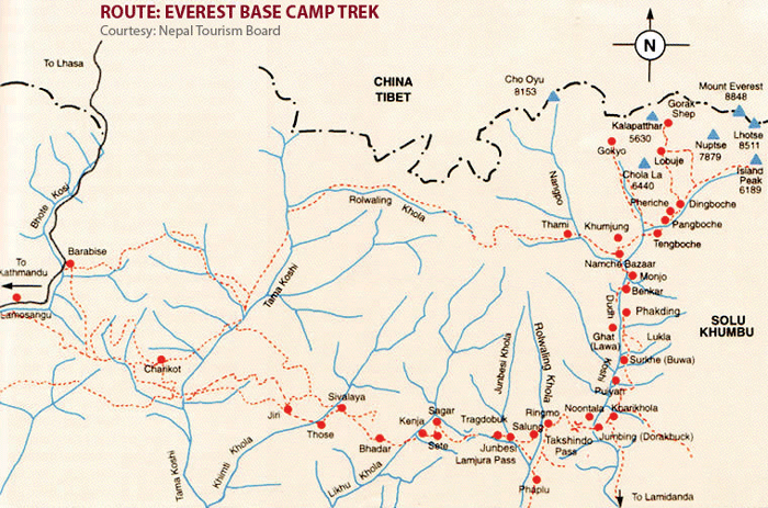 Map of Everest
