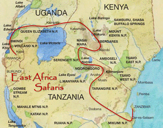 Map of East_Africa_Safaris